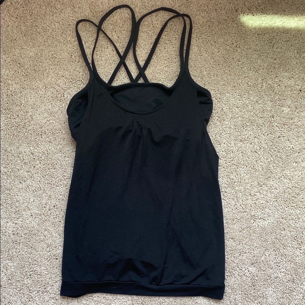 Athleta Black Strappy Women's Workout Top